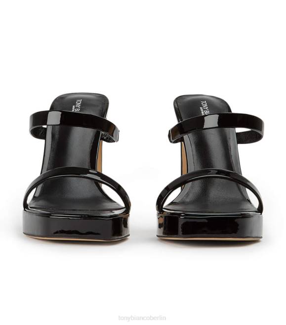 Plateau-Absätze| de Tony Bianco Frauen Diane Heels schwarzes Lackleder 46245